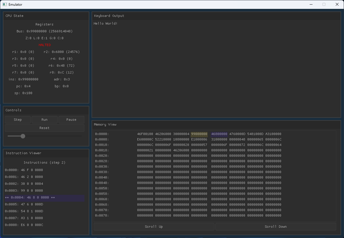 Emulator Interface